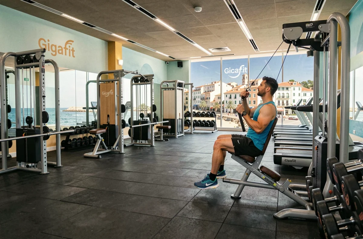 Grande salle de sport Gigafit à Sète avec espace musculation et cardio bien équipé