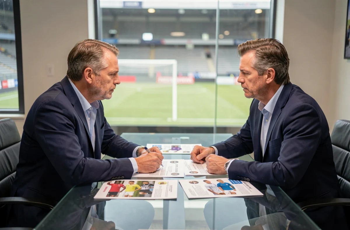 Réunion de négociation entre dirigeants pour les transferts du VAFC lors du mercato 2026 en Ligue 2