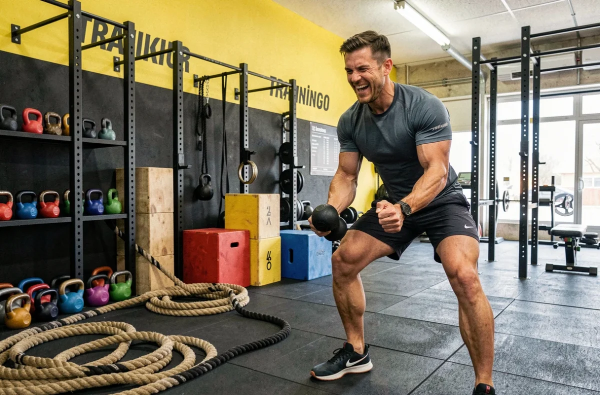 Zone d'entraînement fonctionnel dynamique de Training Go à Montpellier avec équipements crossfit
